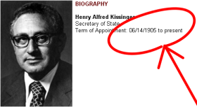 Kissinger's bio on the State Dept. web site, as of 01 February 2005.